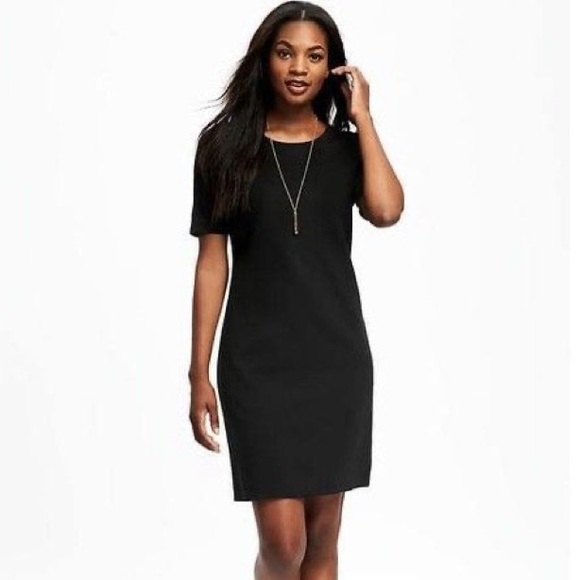 old navy black shift dress